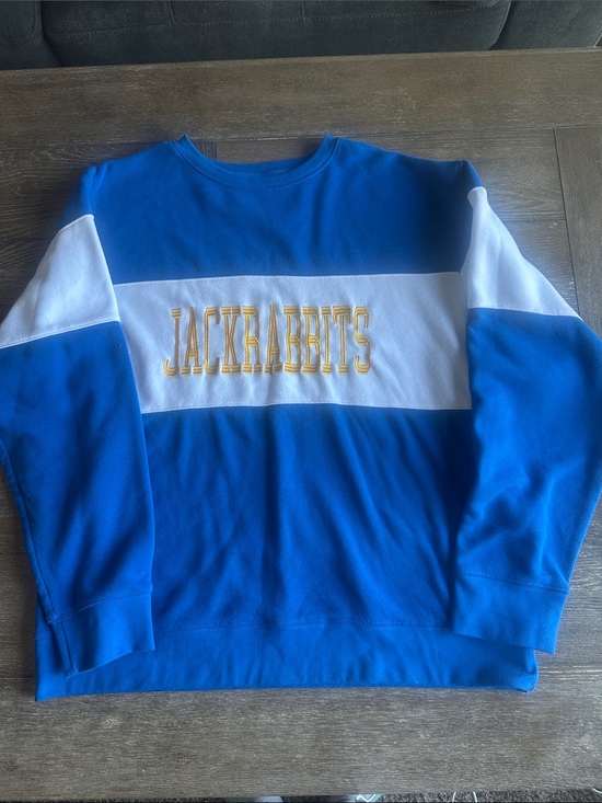 Other - SDSU Jackrabbits Blue & White Colorblock Crewneck Sweater